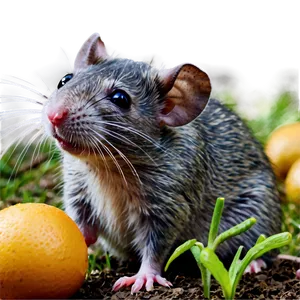 Cute Rat In Garden Png Sgg PNG image