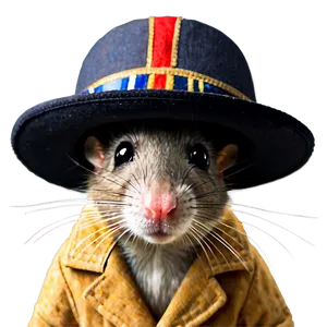 Cute Rat In Hat Png 06252024 PNG image