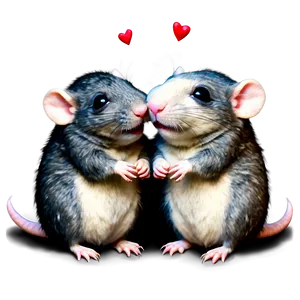 Cute Rat In Love Png 43 PNG image