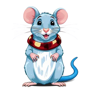 Cute Rat In Snow PNG Dsm