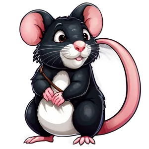 Cute Rat Mascot PNG Xqs