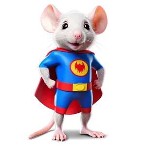 Cute Rat Superhero PNG 06252024 PNG