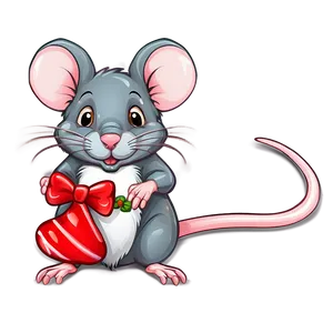 Cute Rat With Candy PNG Hcx PNG
