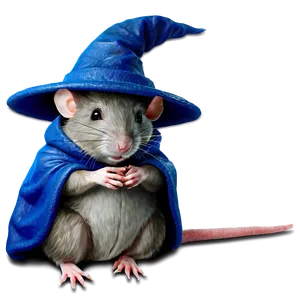Cute Rat Wizard PNG 7
