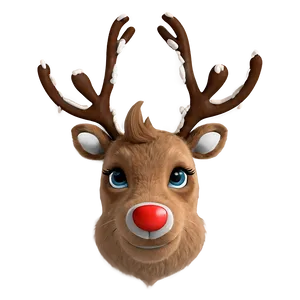 Cute Reindeer Face Png 06282024 PNG image