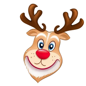 Cute Reindeer Face Png 06282024 PNG image