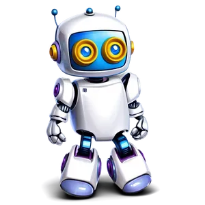 Cute Robot With Flowers PNG 06272024