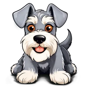 Cute Schnauzer Cartoon PNG Jli PNG