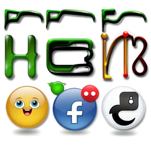 Cute Social Media Icons PNG Wsm77
