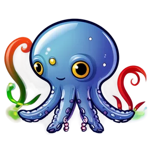 Cute Squid Mascot PNG Jrh