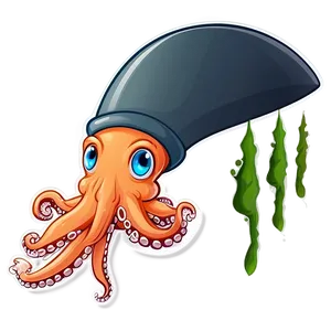 Cute Squid Mascot PNG Qgv71