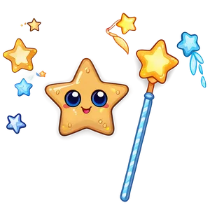 Cute Star Wand Png Hqv95 PNG image