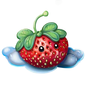 Cute Strawberry On Cloud PNG Twx93 PNG