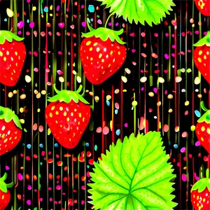 Cute Strawberry Pattern Png Yyr PNG image