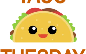 Cute Taco Tuesday Illustration PNG image