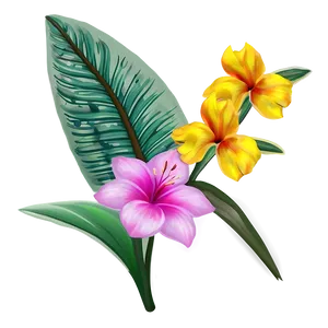 Cute Tropical Flowers PNG 06292024