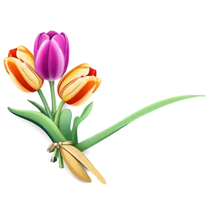 Cute Tulip Flowers PNG Isx20 PNG