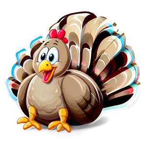Cute Turkey PNG 05032024