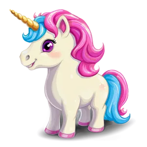 Cute Unicorn Cartoon Png 05032024 PNG image