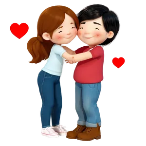 Cute Valentine Couple Png 05242024 PNG image
