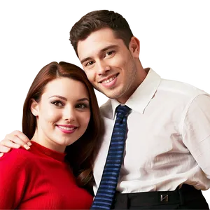 Cute Valentine Couple PNG Oai