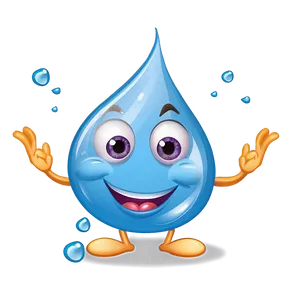 Cute Water Drop Cartoon Png 6 PNG image