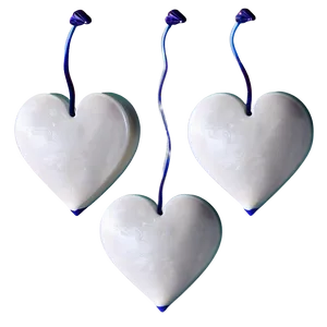 Cute White Hearts Png 06252024 PNG image