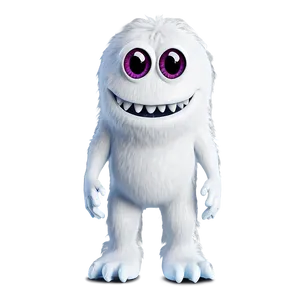 Cute White Monster Illustration Png Viv23 PNG image