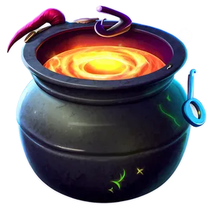 Cute Witch Cauldron PNG Pgw PNG