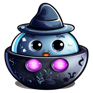 Cute Witch Cauldron PNG Thc