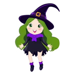 Cute Witch Illustration PNG Bcb