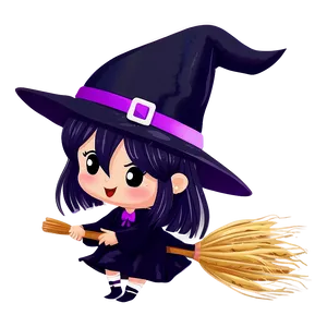 Cute Witch Illustration PNG Ptt99