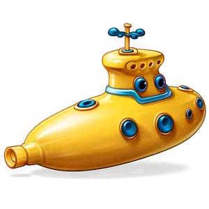 Cute Yellow Submarine Cartoon Png 21 PNG image