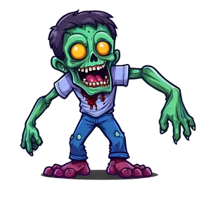 Cute Zombie Mascot PNG 16