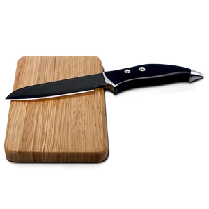 Cutting Board With Knife PNG 06202024 PNG