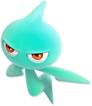 Cyan Creature Cartoon Character PNG image