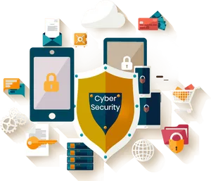 Cyber Security Concept Illustration PNG image