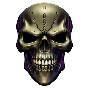 Cyber Skull Face Emblem PNG 06272024