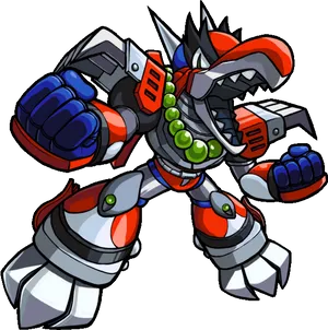 Cybernetic Dinosaur Warrior PNG image