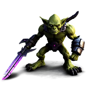 Cybernetic Goblin Warrior PNG Vef
