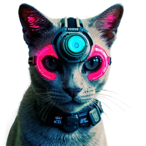 Cyberpunk Cat Filter PNG 82