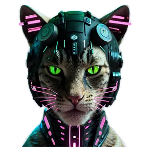 Cyberpunk Cat Filter PNG Ksm PNG