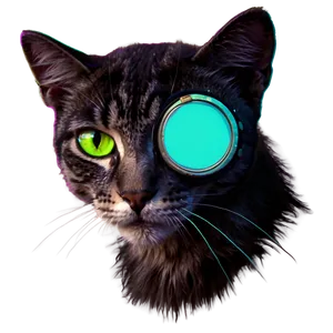 Cyberpunk Cat Filter PNG Obc