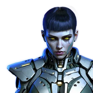 Cyberpunk Character Drawing PNG Trv