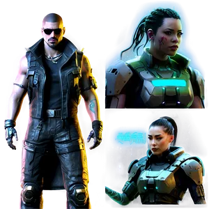 Cyberpunk Characters PNG Cix45