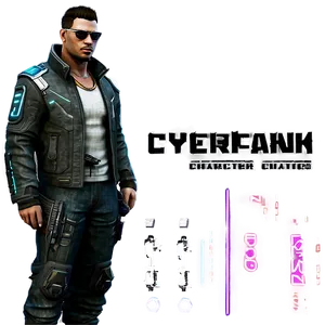 Cyberpunk Characters PNG Dqf