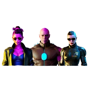 Cyberpunk Characters PNG Plw