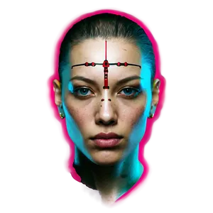 Cyberpunk Face Tattoo Png 06122024 PNG image