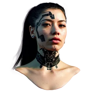 Cyberpunk Face Tattoo Png 66 PNG image