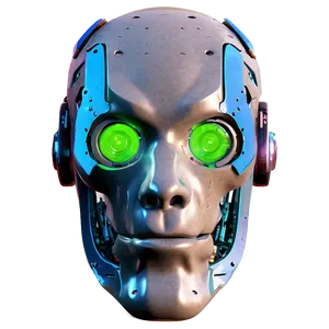 Cyberpunk Robot Head PNG 06212024